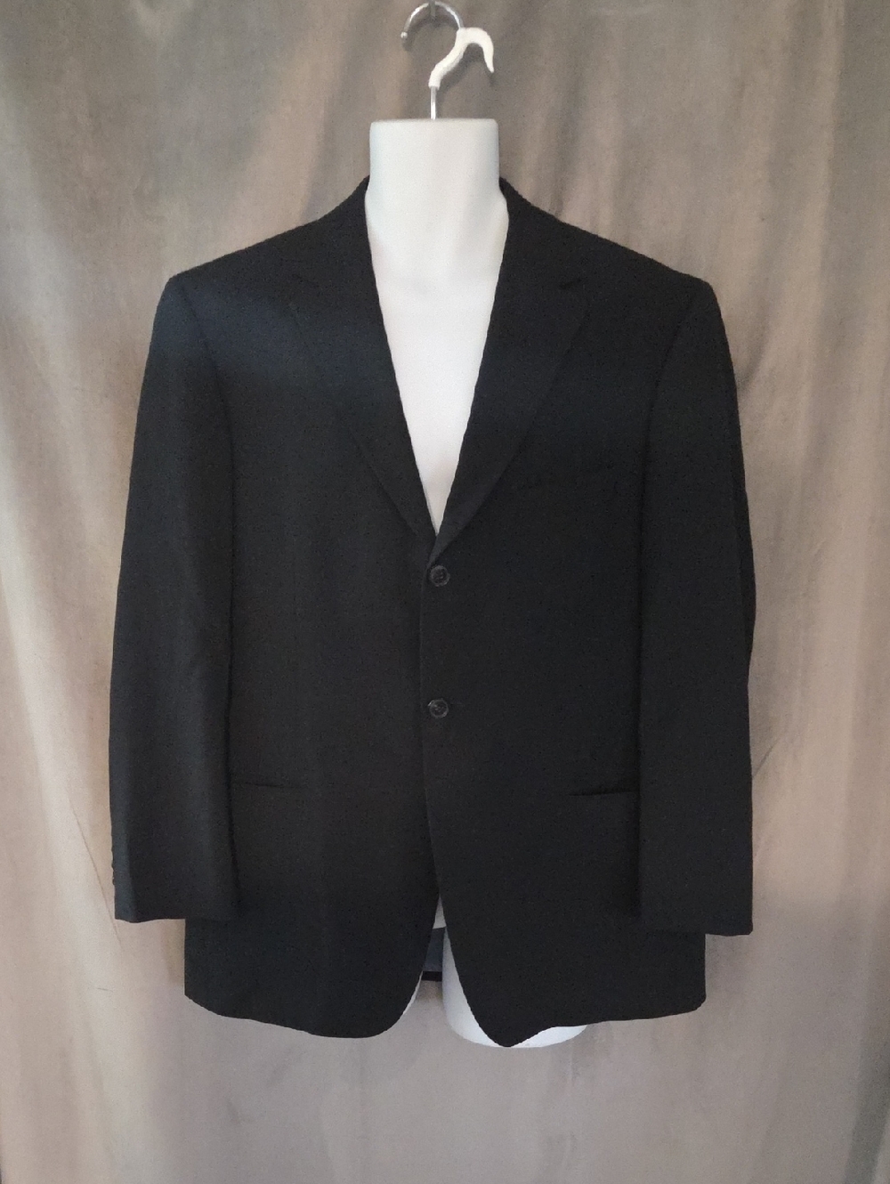 Hugo Boss 52C 96% Virgin Wool Black Two-Button Men's Blazer/Suit Jacket